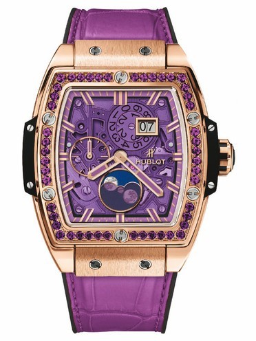 AAA Replica Hublot Spirit Of Big Bang Moonphase King Gold Purple Watch 647.OX.4781.LR.1205